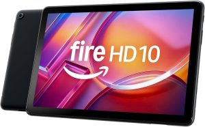 Amazon Fire HD 10 tablet, built for relaxation, 10.1″ vibrant Full HD screen, octa-core processor, 3 GB RAM, 32 GB, Black