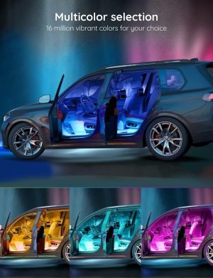 Govee Car LED Lights, Smart Car Interior Lights with App Control, RGB Lights with DIY Mode...