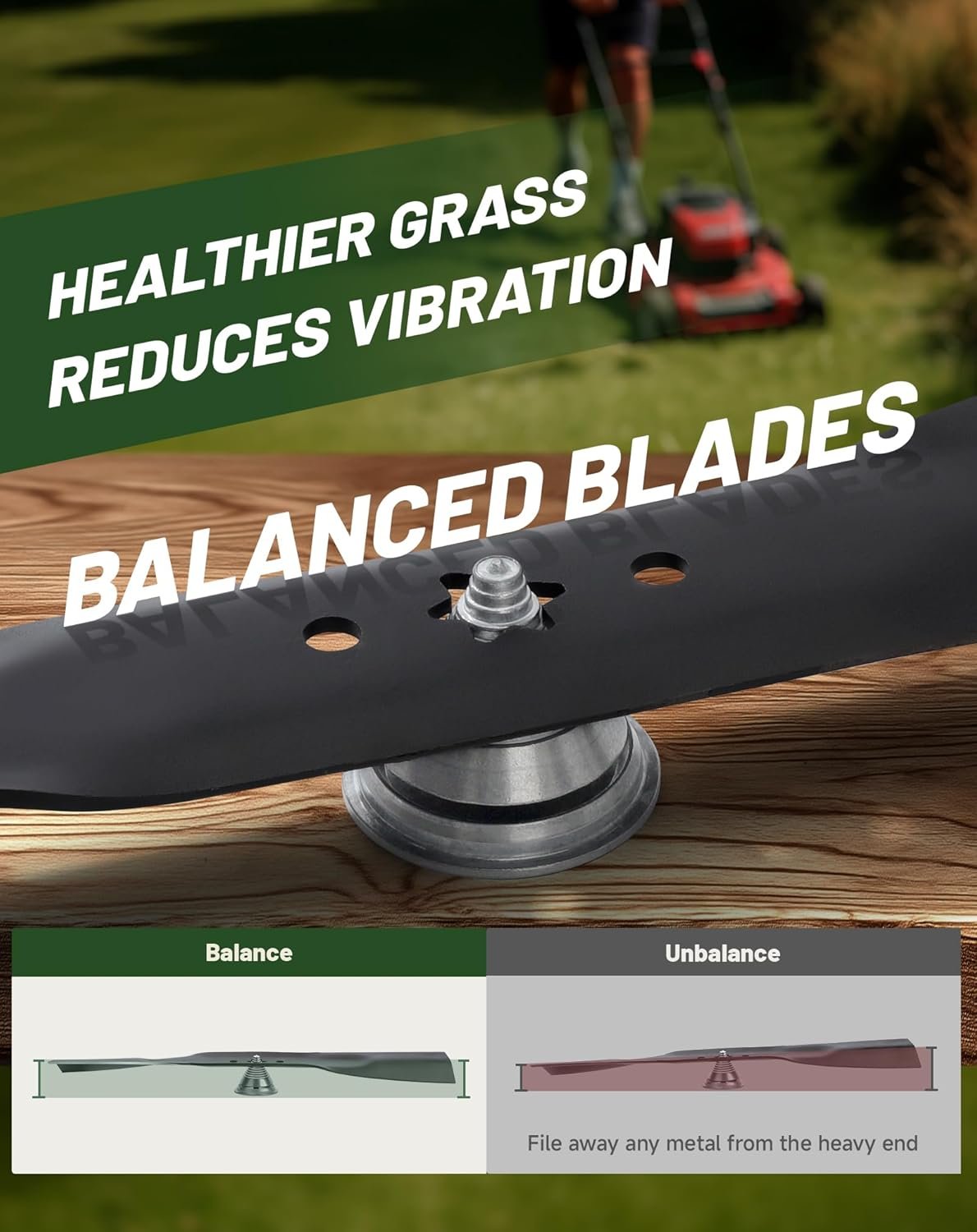 Lawn Mower Blade Sharpener, Lawnmower Blade Sharpening Tool with Balancer, Blade Sharpner Kit for Grinder - Image 6