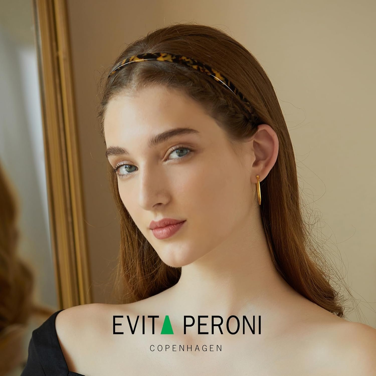 EVITA PERONI Hairband Designed for Eyewear, 3PCS - Basic Color - Tortoise & Amber & Black, Acetate, Fashion Thin Non-Slip Hair Accessories for Women Securing Hair - Image 7