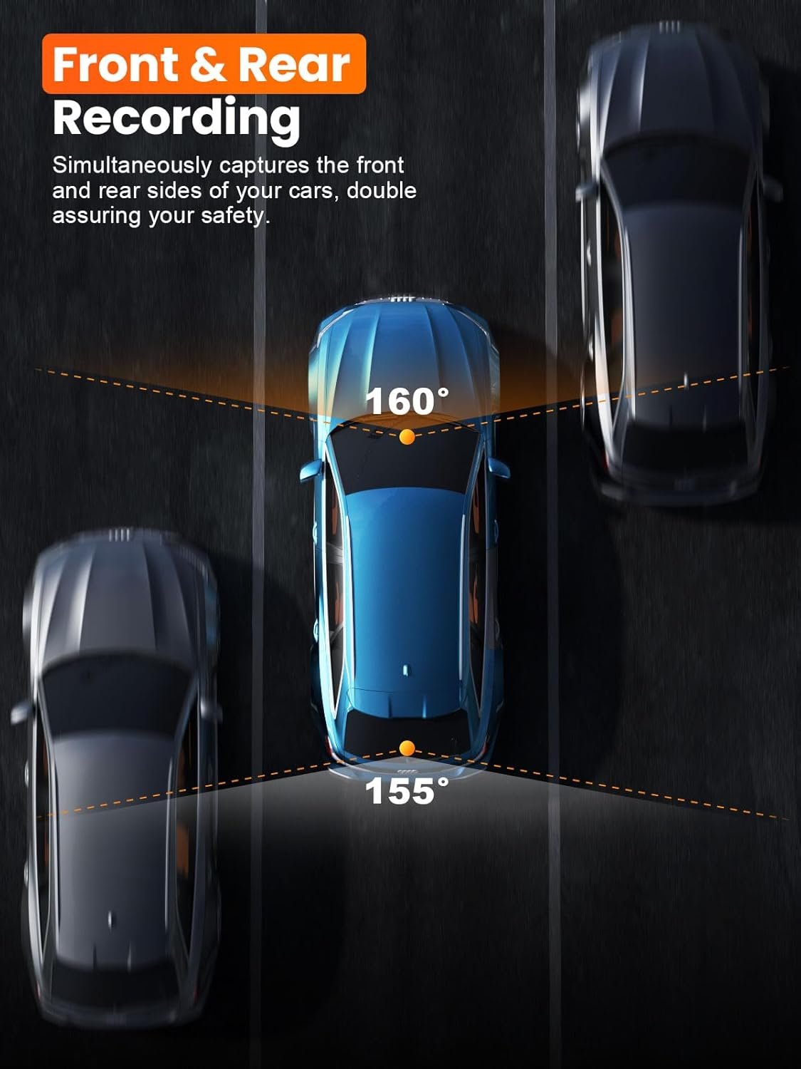 4K Dash Cam Front and Rear, Built-in 5G WiFi GPS, 64GB Card Included, 3.59'' IPS Screen Dash Camera for Cars, Dual Dashcam with G-Sensor, Loop Recording, WDR, Night Vision, 24H Parking Monitor - Image 9