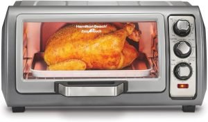 Hamilton Beach 6 Slice Convection Toaster Oven With Easy Reach Roll-Top Door, Bake, Broil ...