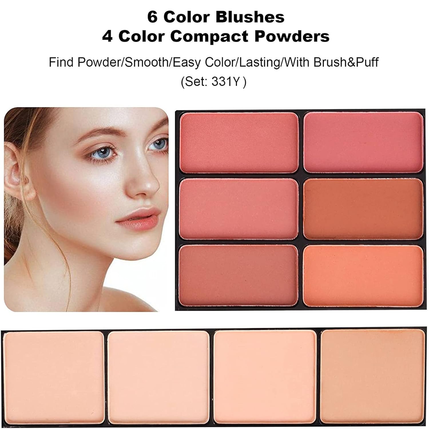 MISS ROSE M 58 Color Professional Makeup Kit, makeup pallet,All In One Makeup Set for Women Girls Beginner,Include Eyeshadow Facial Blusher Eyebrow Powder Face Concealer Powder Eyeliner Pencil and a Mirror(331Y) - Image 5
