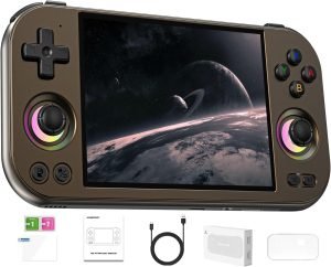 ANBERNIC RG477M Retro Handheld Game Console , Aluminum Alloy CNC Android 14 System 4.7 Inch LTPS in-Cell Touch Screen Dimensity 8300 Processor Support WiFi 6E Bluetooth 5.3 12+256GB(Brozen)