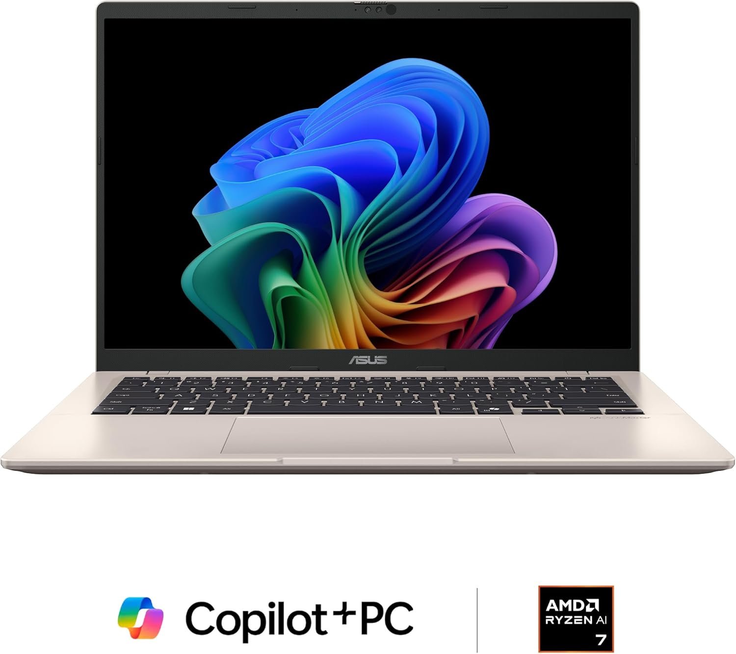 ASUS Vivobook 14 Laptop, Copilot+ PC, 14” WUXGA 60Hz Display, AMD Ryzen AI 7 350 with XDNA NPU, AMD Radeon Graphics, 16GB RAM, 512GB SSD, Platinum Gold, M1407KA-PS74 - Image 2