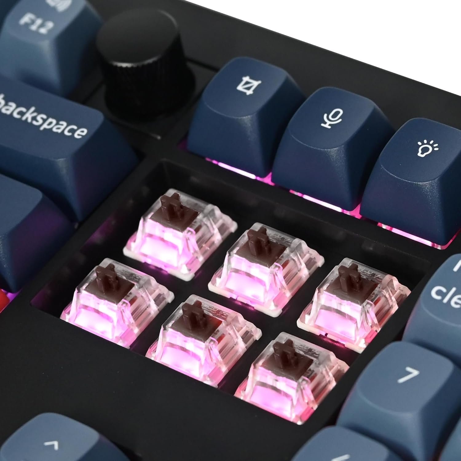 Keychron V6 Max Wireless Custom Mechanical Keyboard, 2.4 GHz Bluetooth QMK Full-Size Layout RGB with Hot-swappable Gateron Brown Switch Compatible with Mac Windows Linux - Image 7