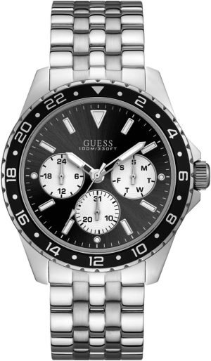 Guess Men’s Analog Watch with Stainless Steel Strap