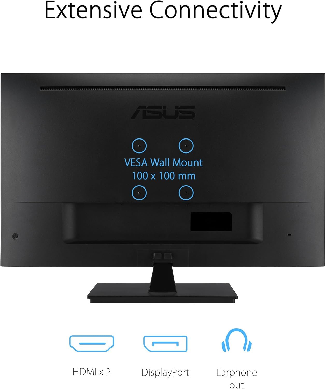 ASUS 31.5” 4K HDR Eye Care Monitor (VP327Q) – UHD (3840 x 2160), 99% sRGB, HDR-10, Adaptive-Sync, Speakers, DisplayPort, HDMI, Flicker Free, Blue Light Filter, VESA Mountable,Black - Image 5