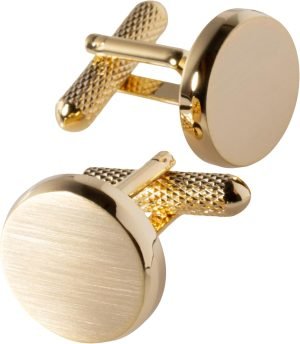 [TAVARAT] Cufflinks for Men cuff links mens classic round shape Black Silver Light Gold Tps-177