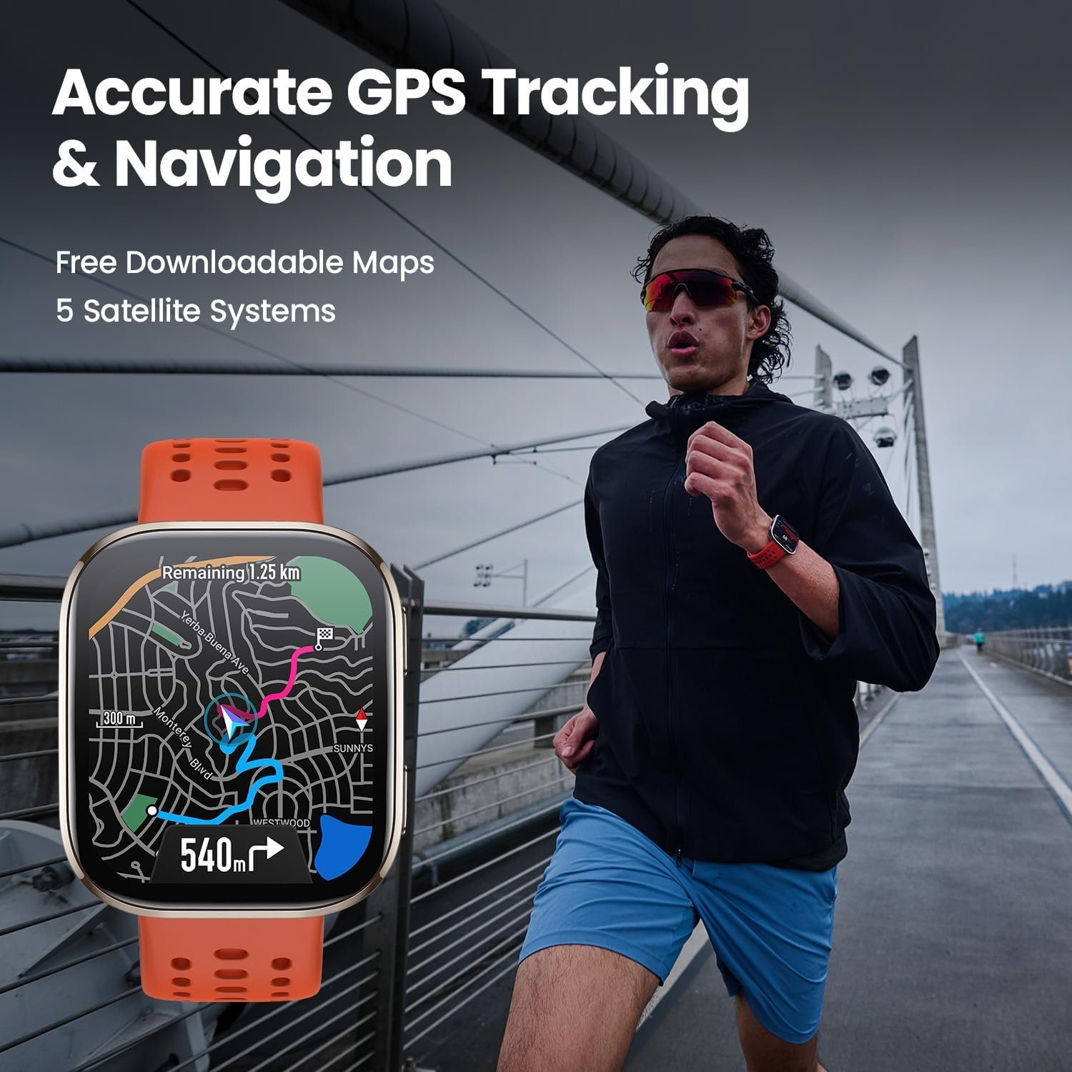 Amazfit Bip 6 Smart Watch 46mm, 14 Day Battery, 1.97" AMOLED Display, GPS & Free Maps, AI, Bluetooth Call & Text, Health, Fitness & Sleep Tracker, 140+ Workout Modes, 5 ATM Water-Resistance, Black - Image 4