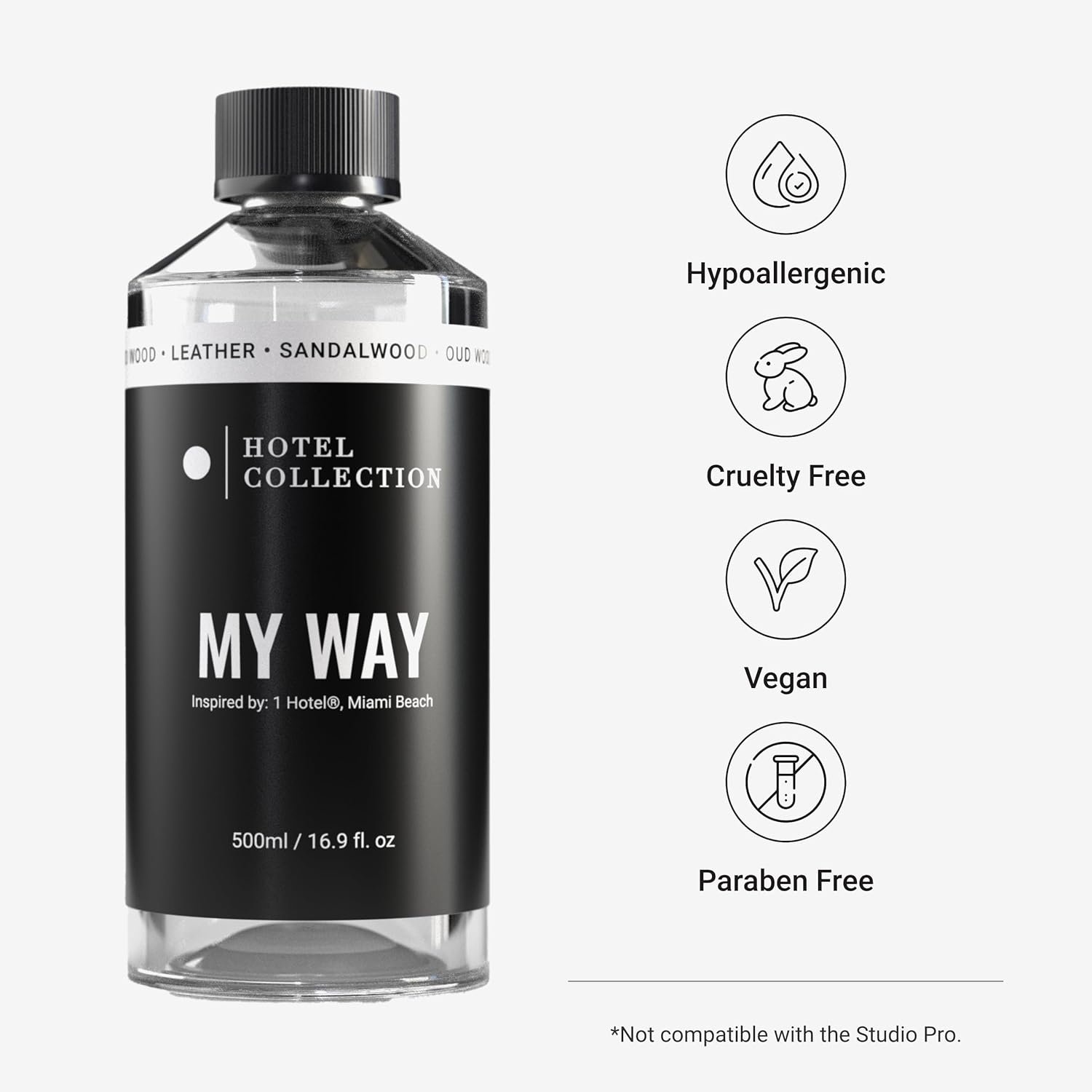 Hotel Collection Diffuser Oil - My Way - Aromatherapy Essential Fragrance Oil - Sandalwood, Warm Virginia Cedar & Beautiful Iris - 500ML 16.9 Fl oz - Image 2