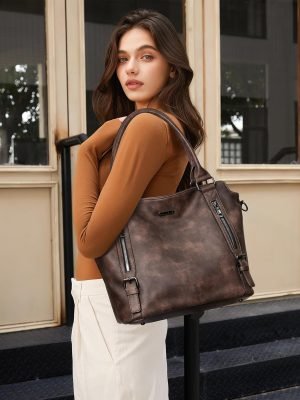 CLUCI Purses for Women, Large Hobo Bags, Multiple Pockets Tote Handbags, Water Repellent Shoulder Bag with Adjustable Strap