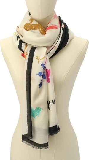 kate spade new york Women’s Things We Love Viscose Oblong Scarf, Stylish & Lightweight Fashion Accessory