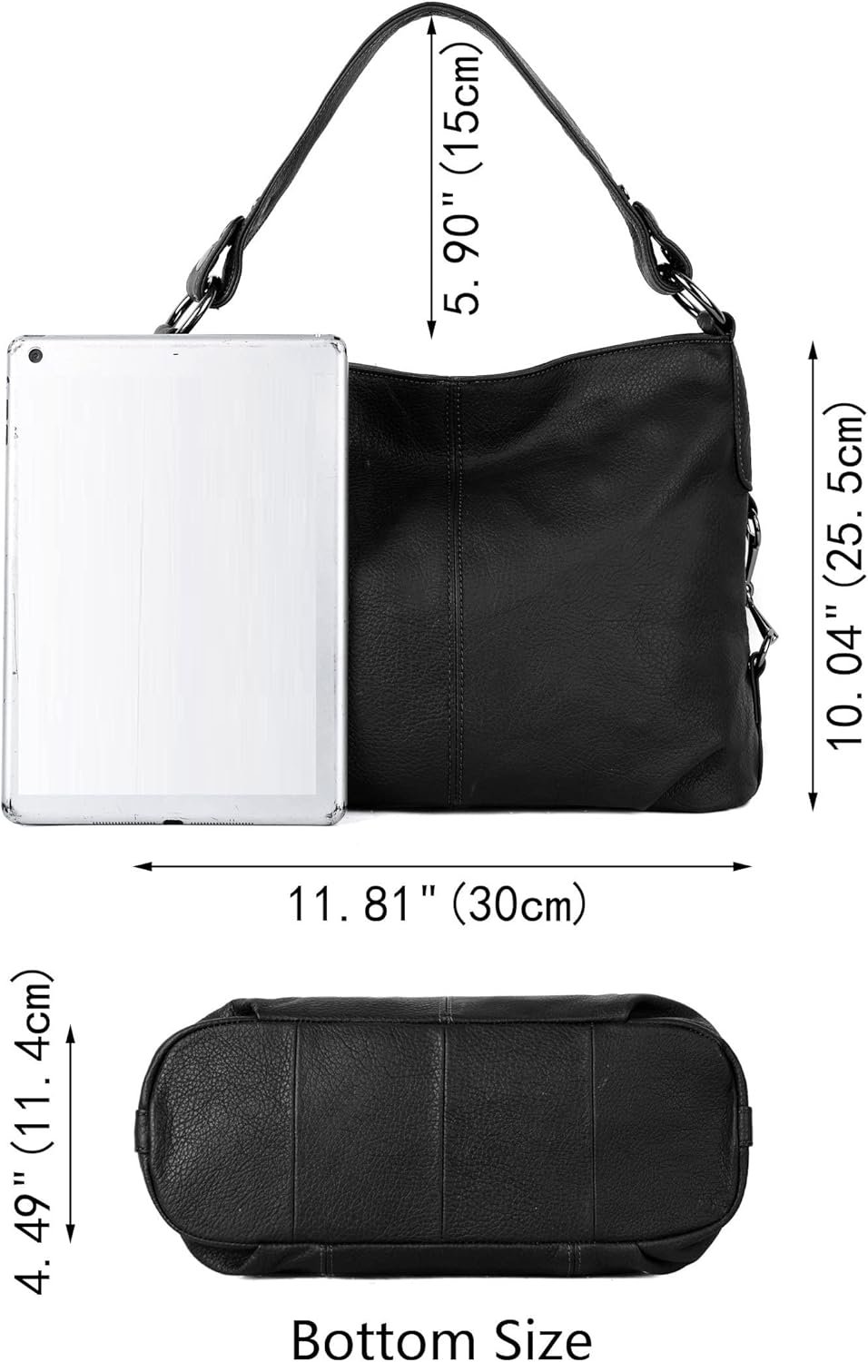YALUXE Genuine Leather Shoulder Bags Stylish Hobo Handbags Purses Crossbody Bags for Women - Image 6