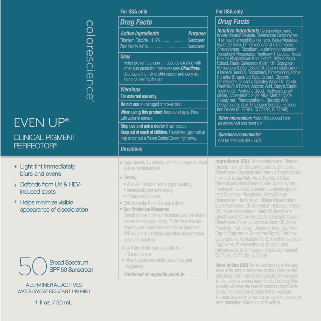 Colorescience Even Up Clinical Pigment Perfector, Water Resistant, Mineral Facial Sunscreen & Primer, Broad Spectrum 50 SPF UV Skin Protection, 1 Fl Oz - Image 10