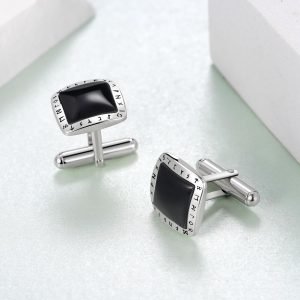 Viking Cufflinks for Men 925 Sterling Silver Black Onyx Cufflinks Cuff link Jewelry Gifts for Men