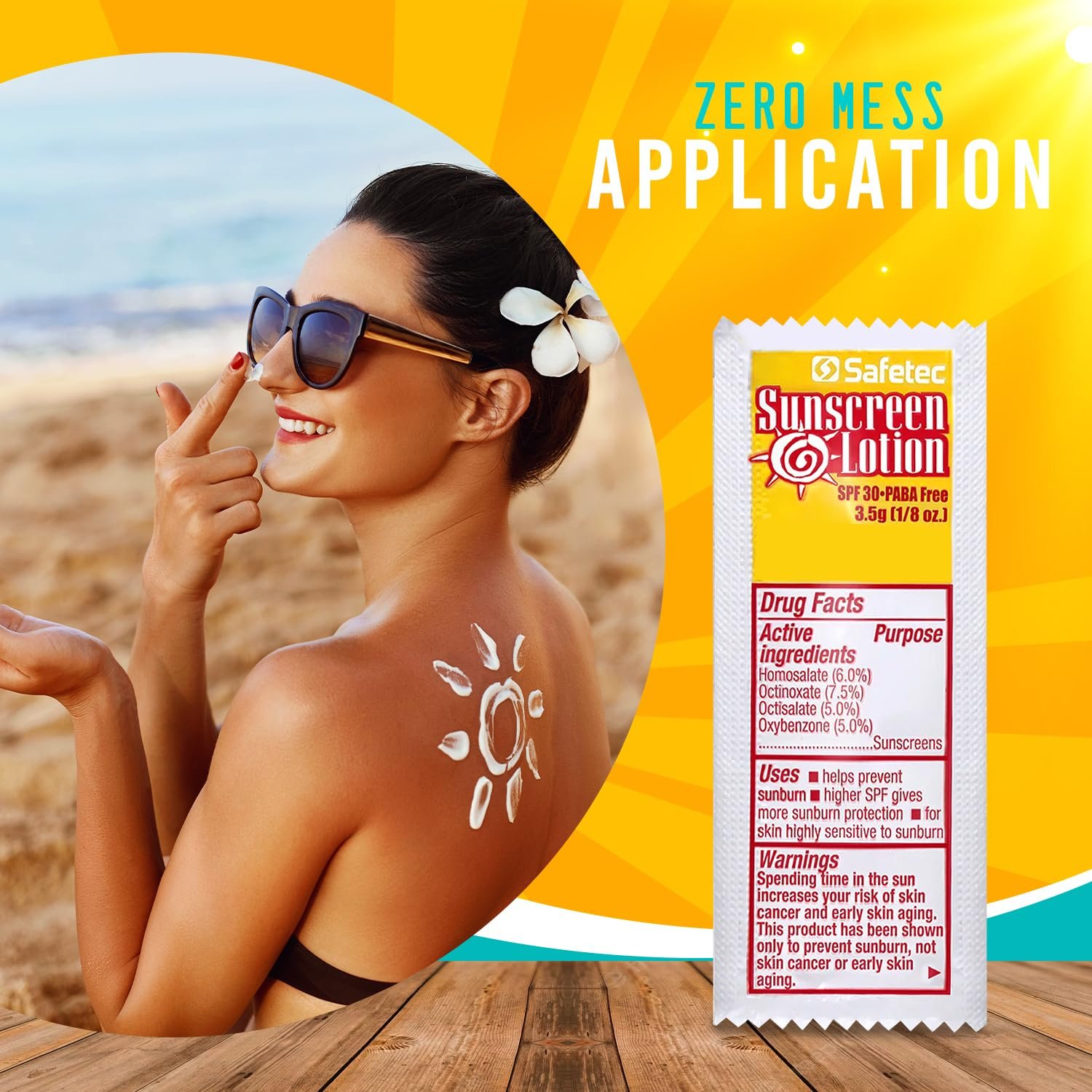 Sunscreen Lotion, SPF30 Protection and PABA Free, Individual Packets of Sunscreens (Pack of 1000) – Travel Size Sun Screen for Outdoors, Bundled with reclosable Homesphere bag - Image 4