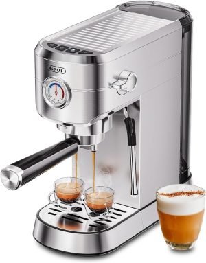 Gevi Commercial Espresso and Coffee Makers, Professional 20 Bar Espresso Maker with Milk F...