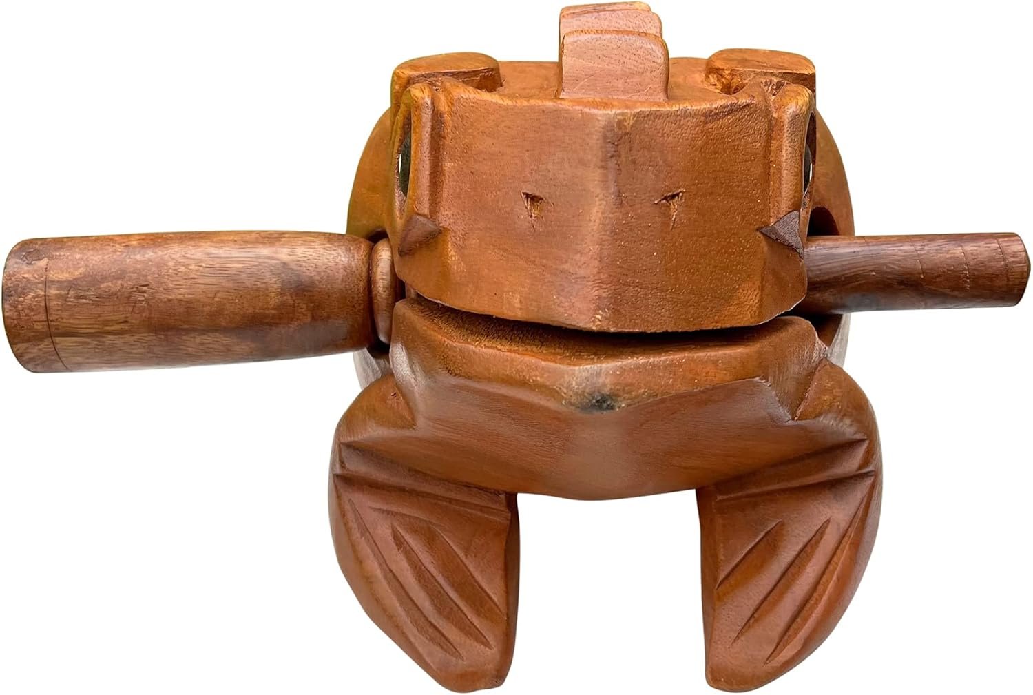 Deluxe Super-Jumbo 13" Wood Frog Guiro Rasp - Percussion Musical Instrument Tone Block - Wooden Instrument with Stick, Frog Noise Maker by World Percussion USA - Image 4