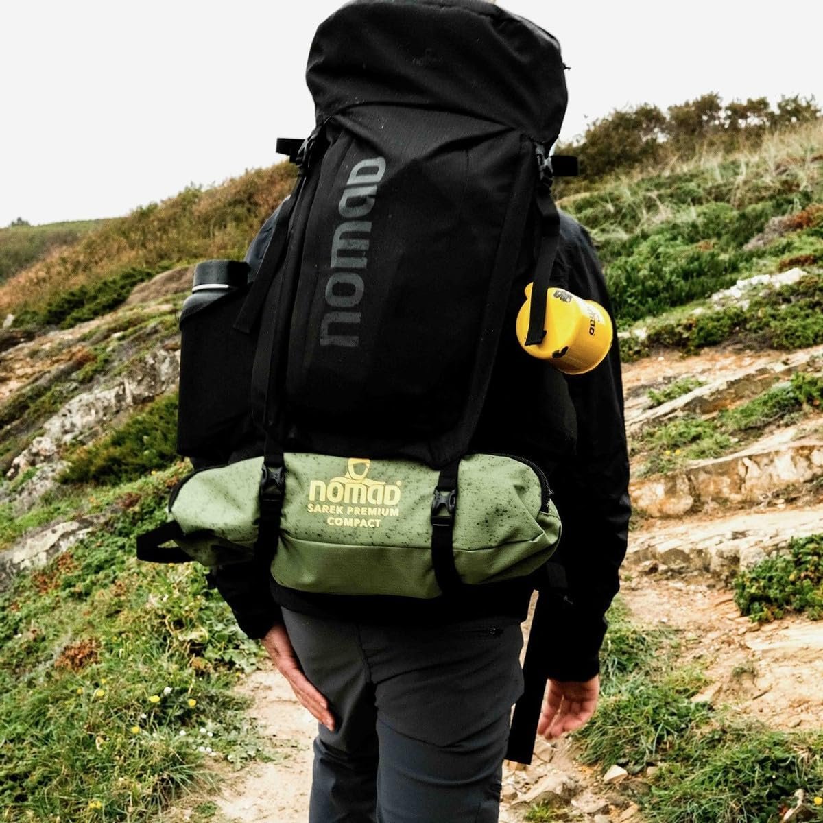NOMAD Batura Backpack - Premium 70L Pack with Rain Cover Included | Lightweight Rucksack for Traveling, Hiking, Camping, Outdoor Sports (Black) - Image 21