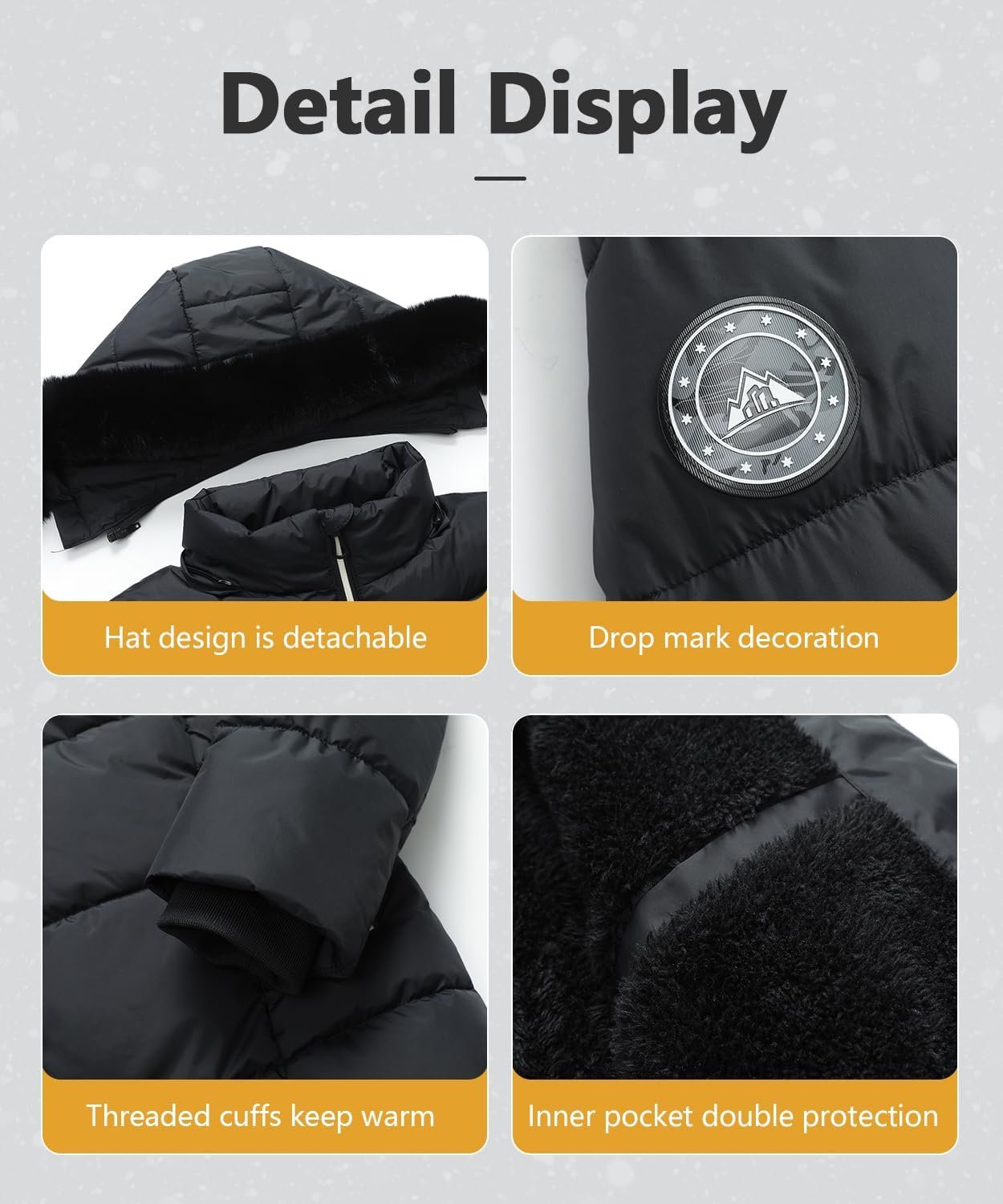 MOERDENG Women's Winter Windproof Warm Down Coats Waterproof Thicken Hooded fashions Puffer Jacket - Image 5