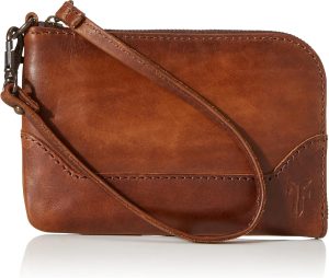 FRYE Melissa Leather Wristlet, Stylist Purse Design with Wallet & Zip Closure