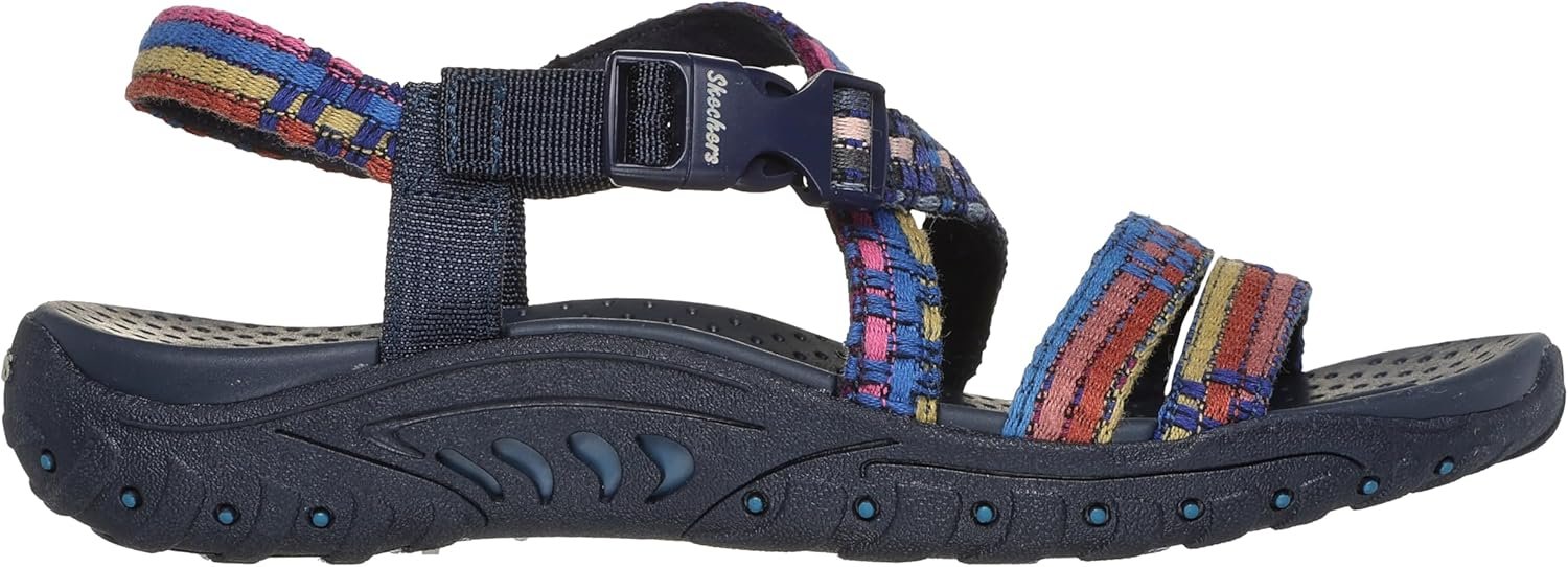Skechers womens Reggae - Sew Me - Boho Woven Strappy Slingback - Image 4