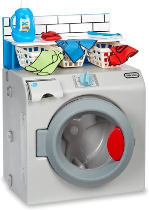 Little Tikes First Washer Dryer – Realistic Pretend Play Appliance for Kids, Interactive Toy Washing Machine with 11 Laundry Accessories, Unique Toy, Ages 2+