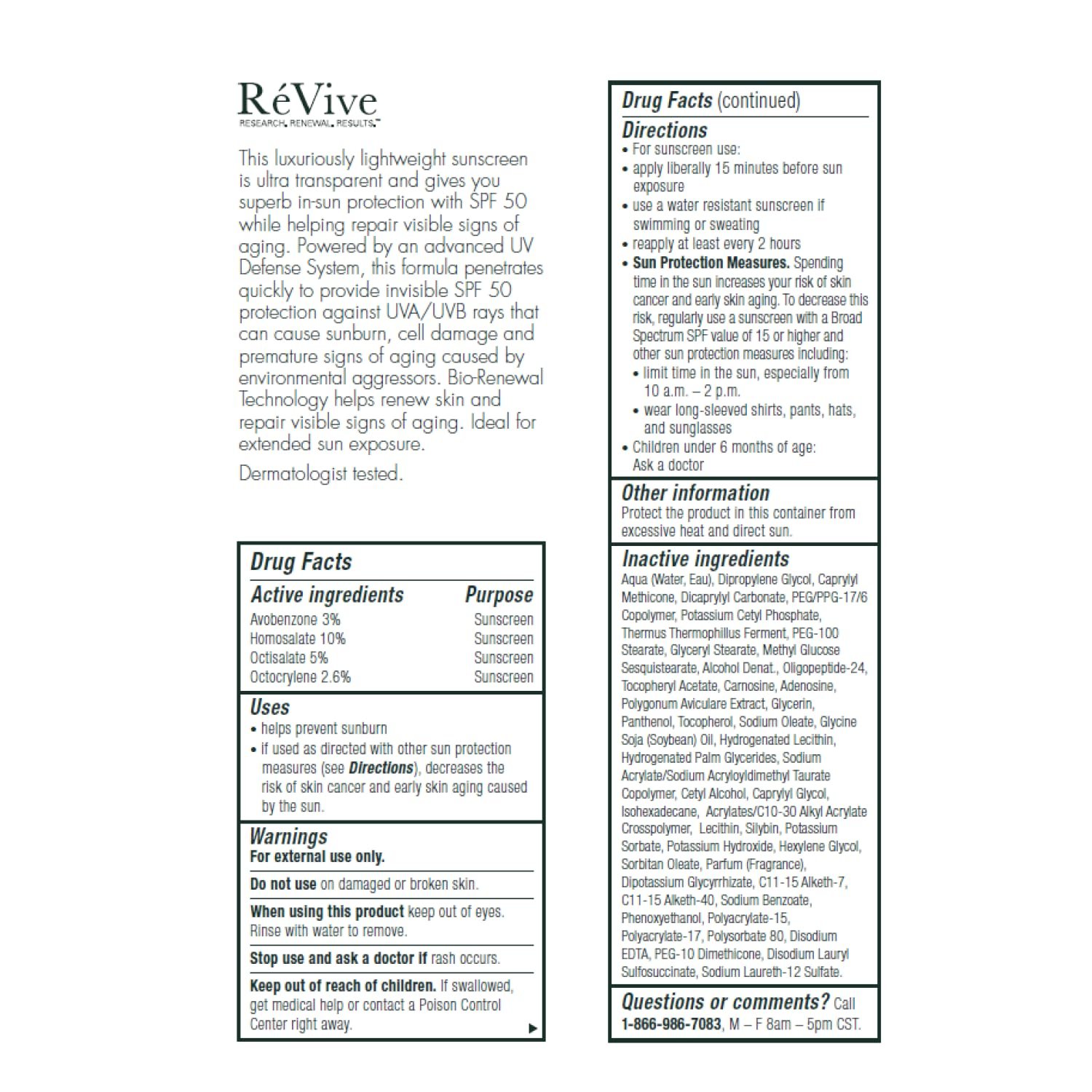 RéVive Soleil Superiéur Face Sunscreen - Broad Spectrum SPF 50 Sunscreen - Ultra-Transparent & Anti Aging Sun Care to Help Improve Skin Barrier Repair & Protect Against UVA/UVB Rays (1.7 oz) - Image 7