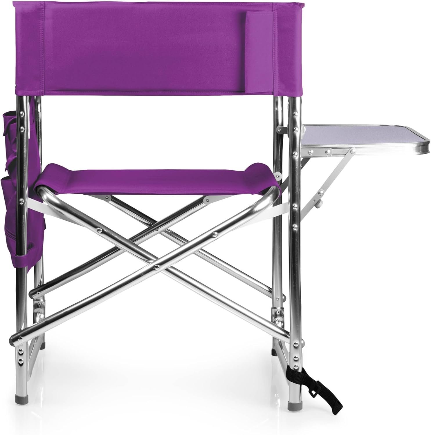 PICNIC TIME Sports Chair with Side Table, Outdoor Foldable Padded Adult Camping Chairs with Cup and Accessory Panel for Lawn, Beach, & Sports Use for Adults, up to 300-lbs Capacity, (Purple) - Image 11
