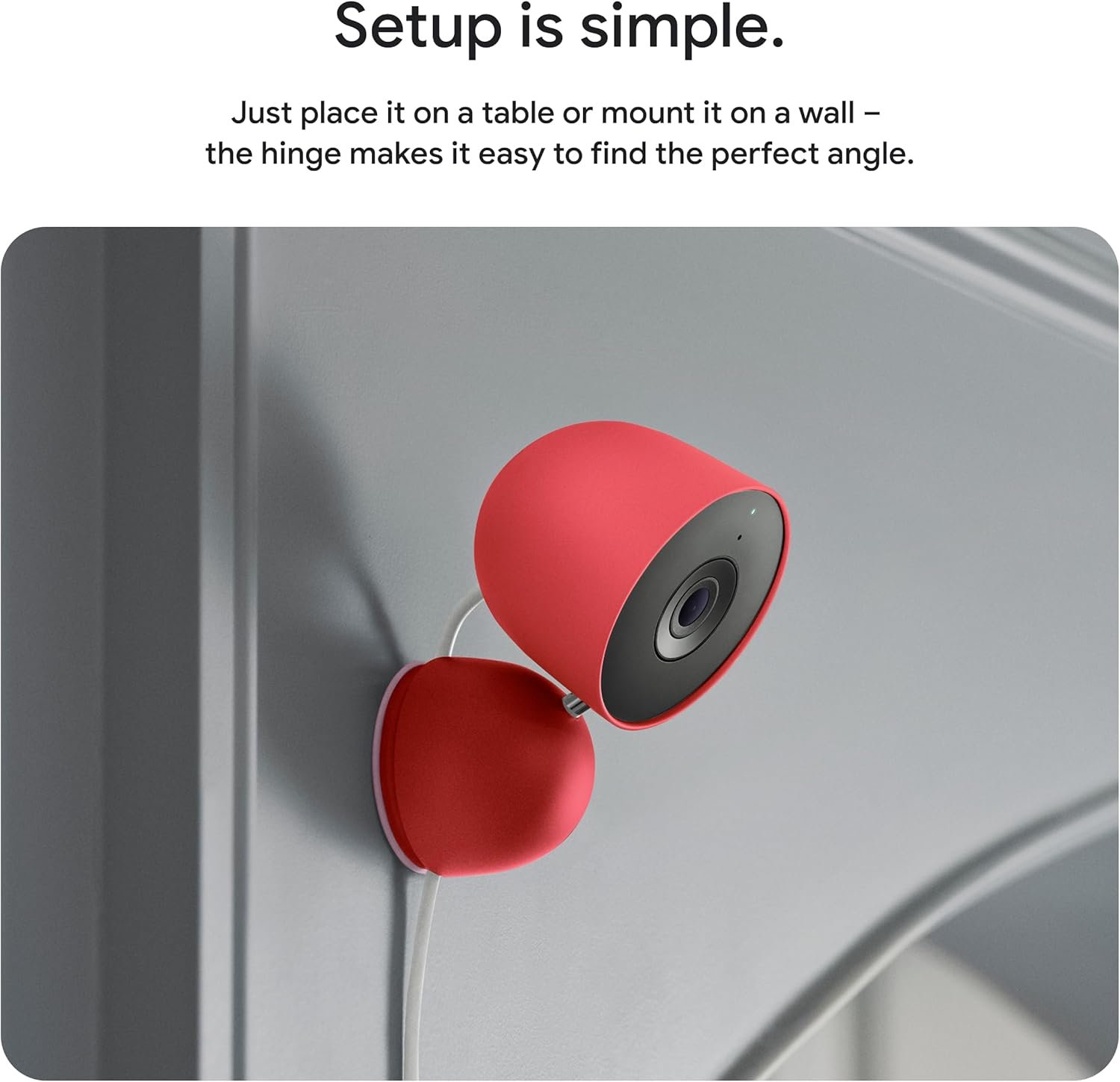 Google Nest Cam Indoor (Wired, 3rd Gen) - Security Camera with 2K Video and Gemini, Night Vision, 2-Way Audio, Works with Google Home - 2025 Model - Snow - Image 10