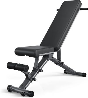 BARWING Adjustable Weight Bench Workout Bench, 1000 LB Heavy Duty Incline Decline Bench fo...
