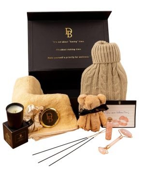 Wellness Box 12pc Self Care Spa Gift Basket for Women – Loving Gift Basket for Mothers Day, Birthday, Best Friend set, Womens Beauty Kit. Luxury Gifts with Scented Candle, Jade Roller, Bath Bomb.