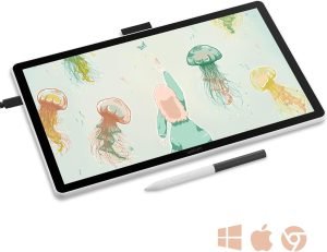 Wacom One 14 Drawing Tablet with Screen, 14” HD Full-Laminated Digital Art Tablet with Creative Software and Training, Graphics Drawing Pad for Mac and Windows