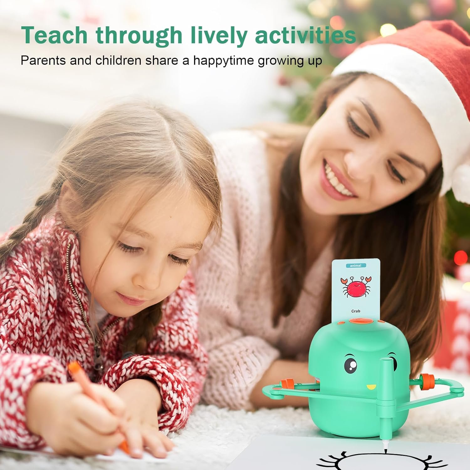 Smart Drawing Robot for Kids,Montessori Educational Painting Toy for 5+ with Voice Interaction&16 Color Pens,Magic Drawing Robot with 150 Learning Word Cards,Ideal Gift for 5+ Year Old Boys Girls - Image 6