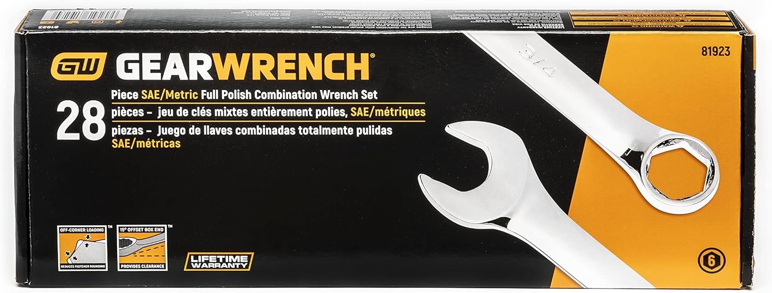 GEARWRENCH 28 Piece Combination Wrench Set | 6 Point | SAE & Metric | 81923 - Image 8