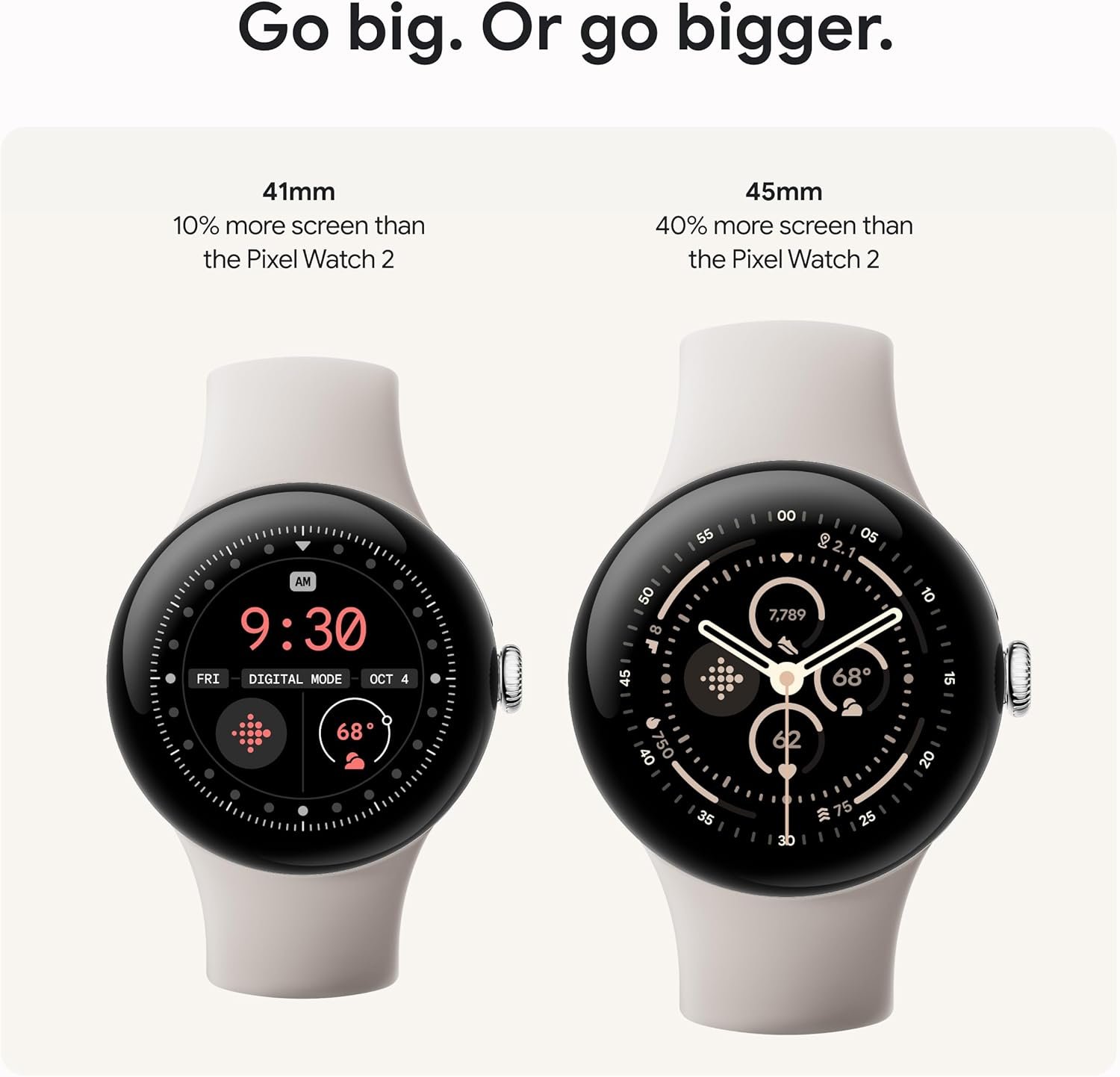 Google Pixel Watch 3 (45mm) 2024 Model - Android Smartwatch, Heart Rate Tracking, Fitbit Advanced Running, Fitness Insights, 24-Hour Battery - Matte Black Aluminum Case - Obsidian Band - Wi-Fi - Image 2