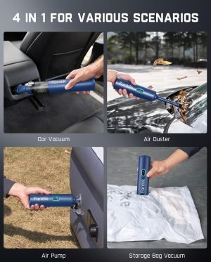 Fanttik Slim V8 APEX Car Vacuum, 4-in-1 Portable Mini Cordless Vacuum with 19000pa Suction...