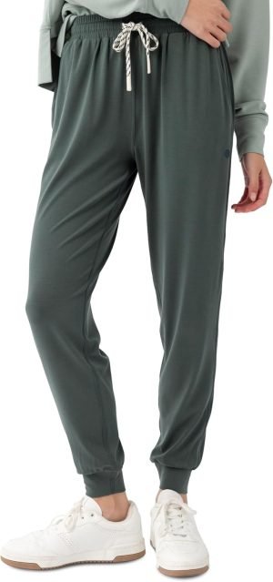 Cozy Earth Women’s Studio Jogger Pants – Mid-Rise Lightweight Athletic Joggers wit...