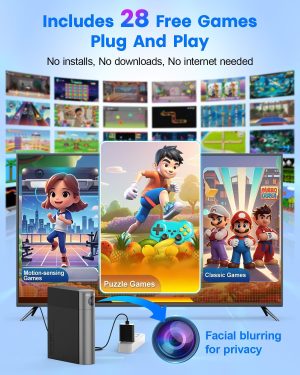 AR Motion Gaming Console – Plug & Play Video Game System for Kids & Famili...