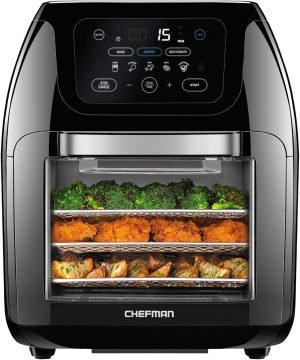 CHEFMAN Multifunctional Digital Air Fryer+ Rotisserie, Dehydrator, Convection Oven, 17 Tou...