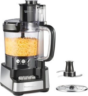 Hamilton Beach Stack & Snap Food Processor and Vegetable Chopper, BPA Free, Stainless...