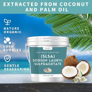 3.2 Pound SLSA Powder for Making Bath Bombs, Premium SLSA Sodium Lauryl Sulfoacetate Powder, Amazing Bubbles, Gentle on Skin, Suitable for Making Bath Bombs, Bath Truffles and More
