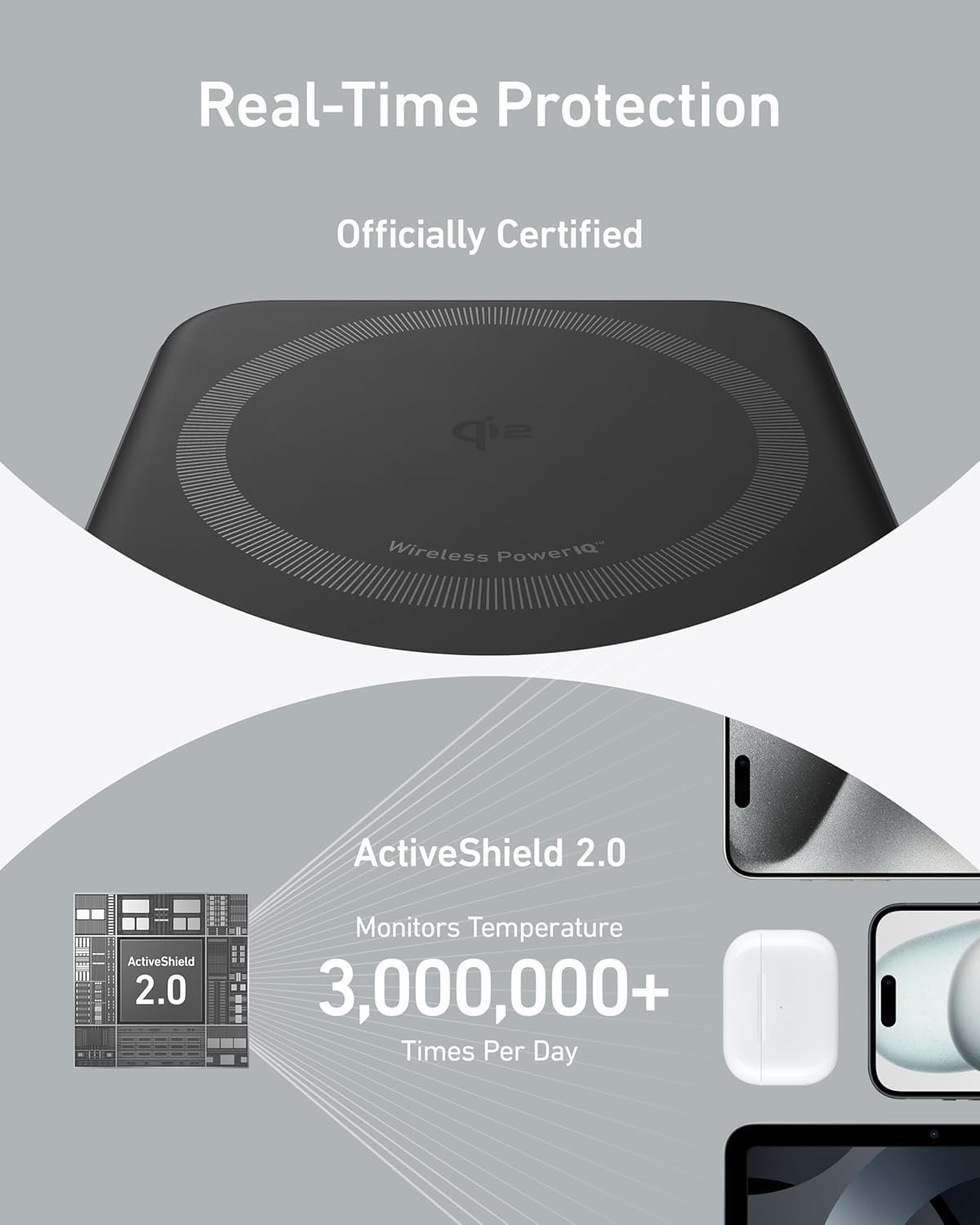 Anker MagGo Power Bank, Qi2 Certified 15W Ultra Fast MagSafe Compatible Mobile Charger, 10,000mAh Battery with Smart Display & Foldable Stand, for iPhone 17/16/15/14, Includes USB-C Cable - Image 6