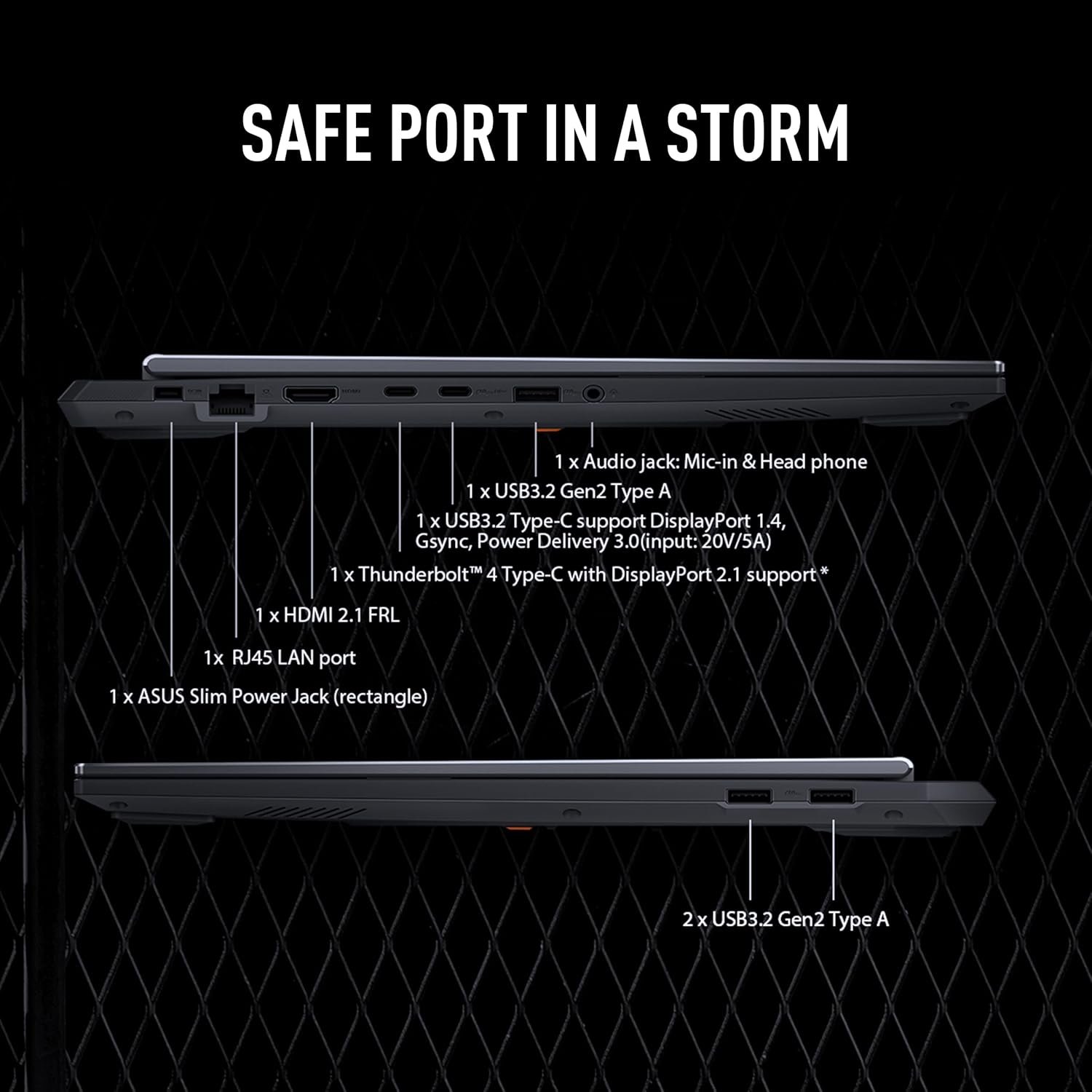 ASUS TUF Gaming F16 (2025) Gaming Laptop, 16” FHD+ 165Hz 16:10 Display, Intel® Core™ i5 Processor 13450HX, NVIDIA® GeForce RTX™ 5050, 16GB DDR5, 512GB PCIe Gen4 SSD, Wi-Fi 6E, Win 11 Home - Image 2