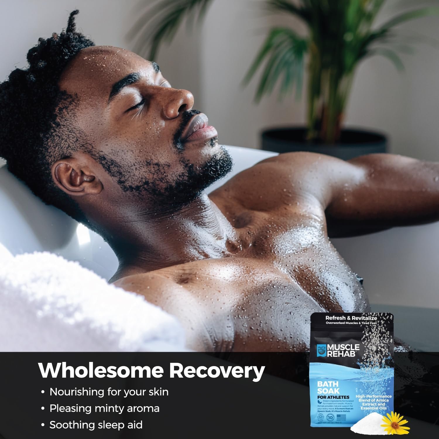 Muscle Rehab| Arnica Bath Soak with Essential Oils | Pain Relief for Sore Muscles, Joints & Foot Ache | Magnesium Bath Salts for Muscle Recovery, Relaxation & Wellness - Image 5