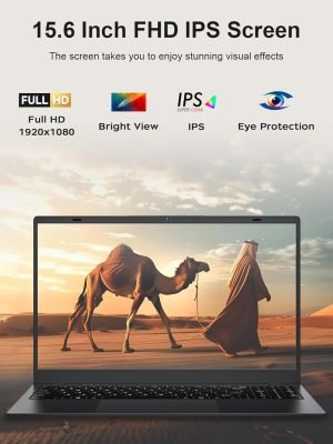 Laptop Computer with Gold 6500Y (Beat N5095, Up to 3.4GHz), Laptop 32GB RAM 1TB SSD, 15.6-Inch 1080P FHD IPS Display, Win 11 Pro, WiFi 5G, BT5, Type-C, HDMI, Laptops