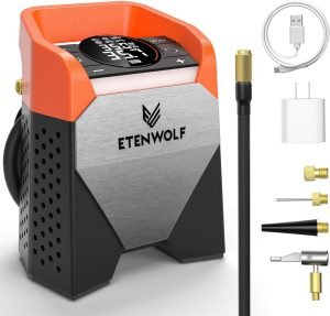 ETENWOLF Zephyr S5 Heavy-Duty Tire Inflator Portable Air Compressor, 160PSI &15600mAh...