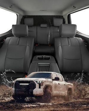 Full Set car seat Covers for Toyota Tundra 2022-2026,Leather Waterproof Pickup seat Covers...