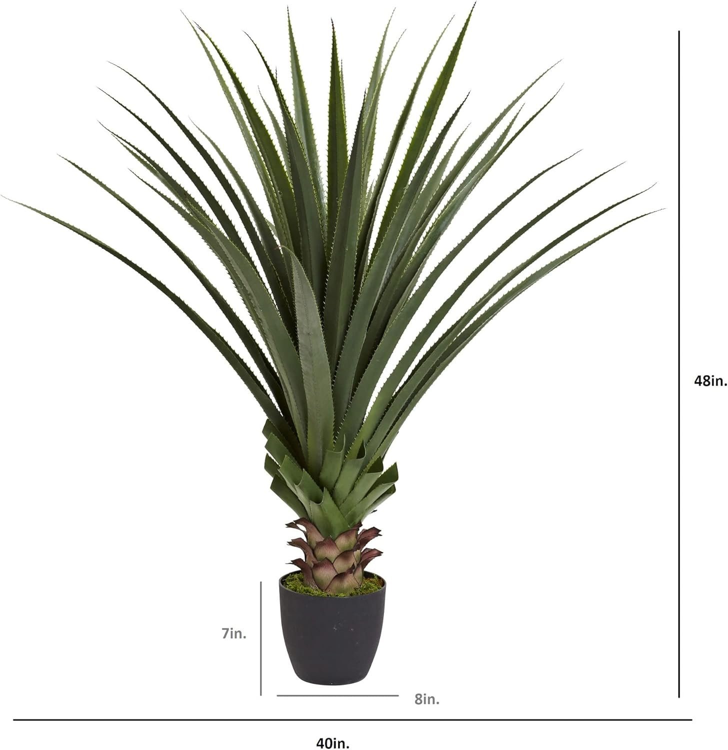 Nearly Natural 4' Spiked Agave Plant, Green - Image 4